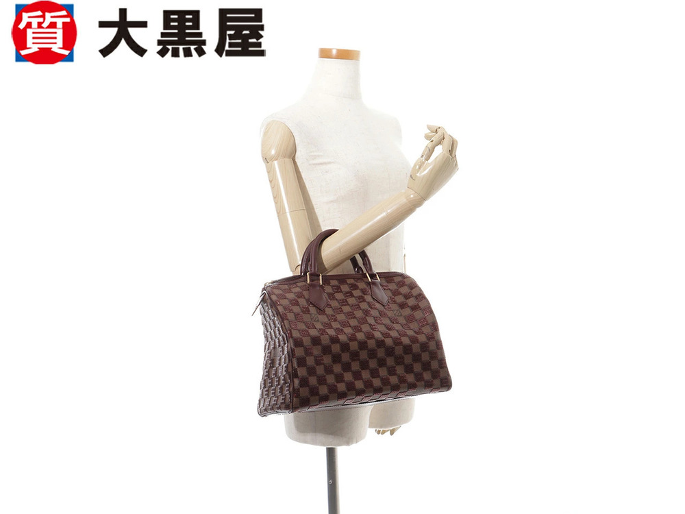 LOUIS VUITTON Speedy Damier Sequin Rouge Red Handbag PREFALL